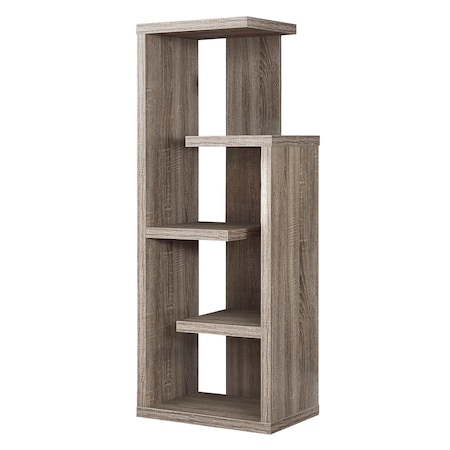 Monarch Specialties Bookshelf, Bookcase, Etagere, 4 Tier, 48"H, Office, Bedroom, Laminate, Brown, Contemporary, Modern I 2467